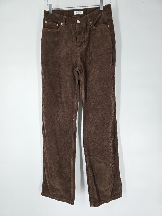 Parke Pants - Parke Brown Corduroy Button Fly Straight Leg Pants Size 27 100% Cotton
